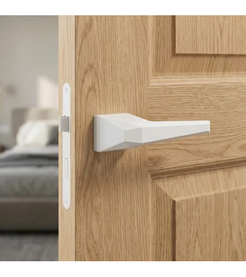 Poignée de porte blanche Prisme poignée design