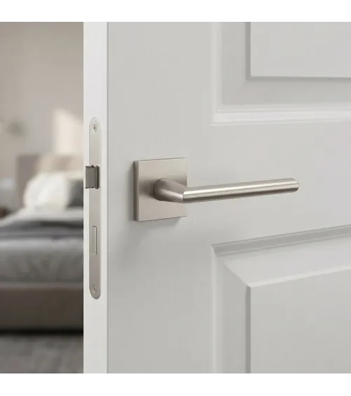 Poignée de porte nickel satiné PRIMULA poigné design