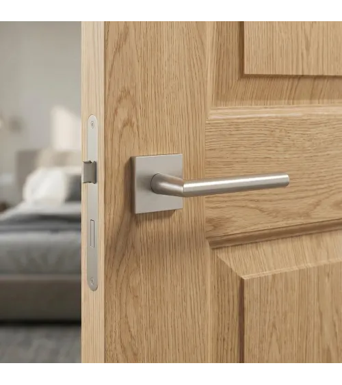 Poignée de porte nickel satiné PRIMULA poigné design