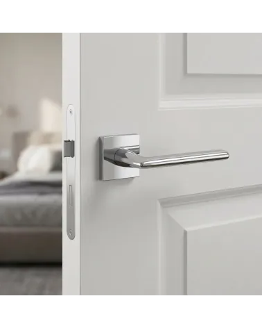 Poignée de Porte sur Plaque Carrée Pratique - Modèle PRIMULA