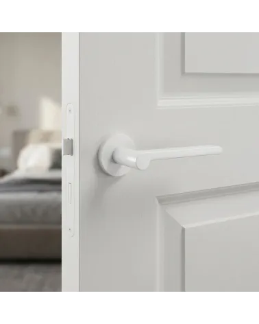 Poignées de porte blanches Pandora rondes