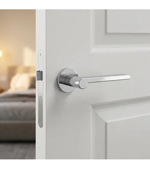 Poignée de porte chrome poli Pandora poignée design