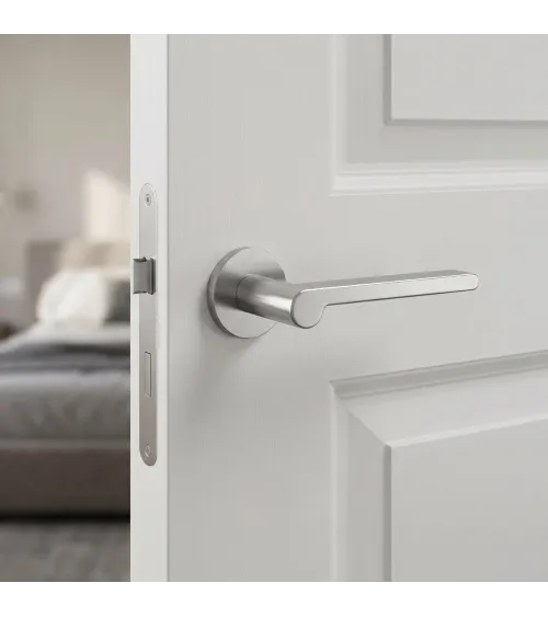Poignée de porte chrome satiné Pandora poignée design