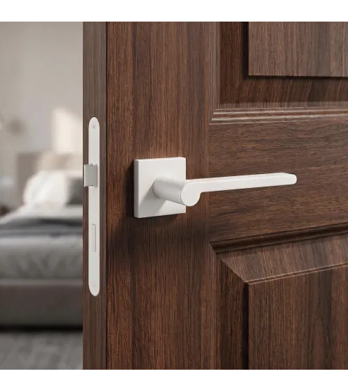 Poignée de porte blanche Pandora quincaillerie design