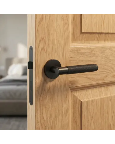 Poignée de Porte en Noire Mate Simple et Audacieuse - Modèle MOLINIA