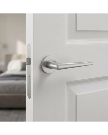 Poignées de porte chrome satiné Arrow