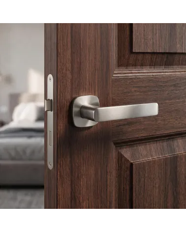 Poignées de porte de style contemporain STELLA carrées arrondies