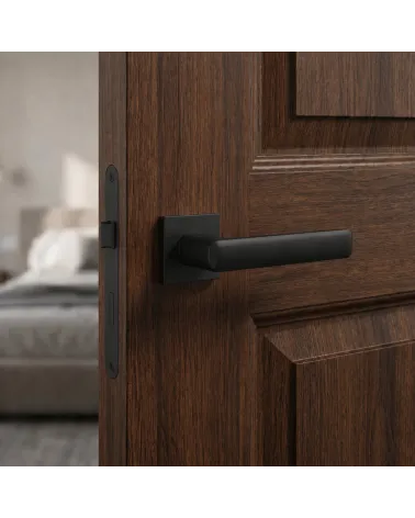 Poignée de Porte Noire Mystérieuse et Raffinée - Modèle STELLA