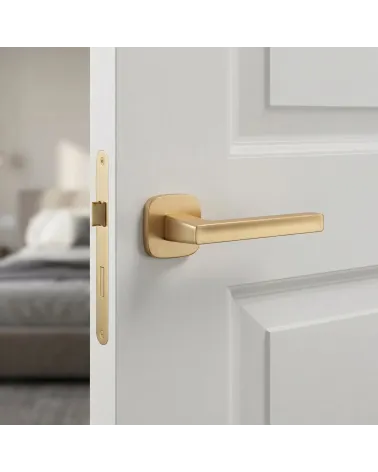Poignées de porte or mat PEA