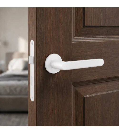 Poignée de porte blanche Nesh quincaillerie design