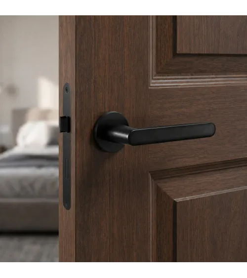 Poignée de porte noire Nesh quincaillerie design