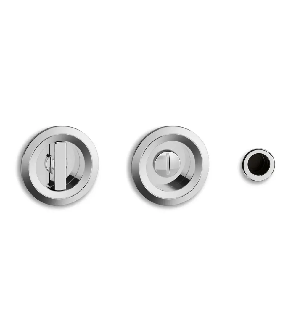 Poignées pour porte coulissante Twin chrome poli