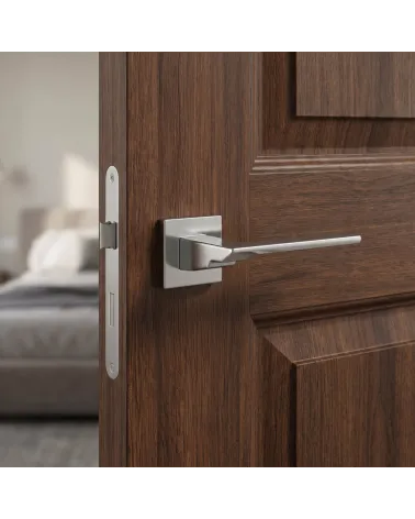 Poignée de Porte Chrome Satiné Élégante et Sobre - Modèle TENDER
