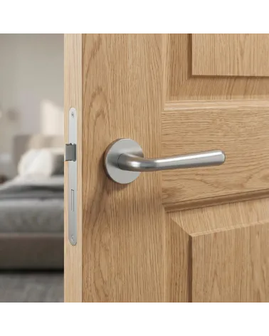 Poignée de Porte Chrome Satiné à la finition douce - Modèle IRGA