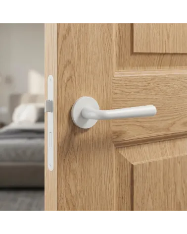 Poignée de Porte Blanche Mate Simple et Chic | MILLAPOIGNEES