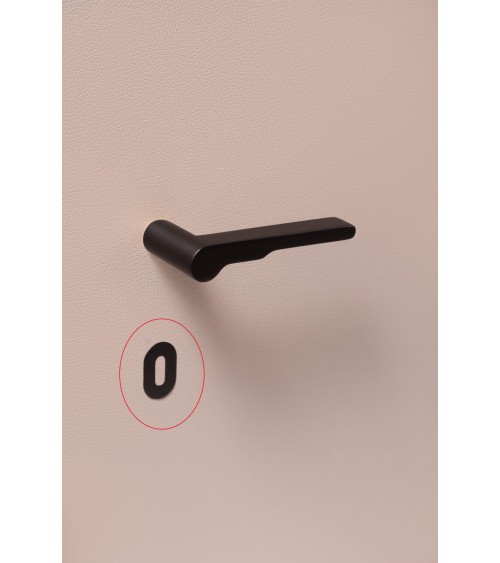Rosace de porte VERUM slim, à clé de chambre -  poignée design