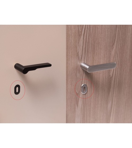 Rosace de porte VERUM slim, à clé de chambre -  poignée design