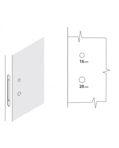 Rosace de porte VERUM pour WC (modèle Pure/Wind) -  poignée design