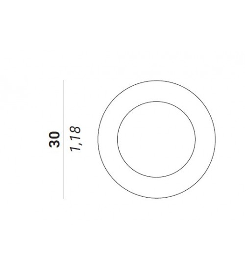 Rondelle de 30mm pour condamnation WC Verum Atlanta/Wind/Pure -  poignée design