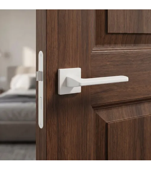 Poignée de porte blanche YUKA quincaillerie design