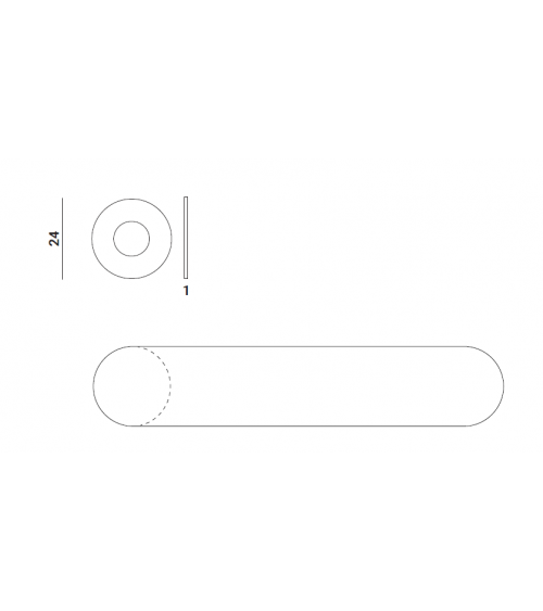 Rondelle de 24mm pour poignées de porte VERUM -  poignée design