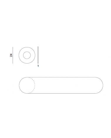 Rondelle de 24mm pour poignées de porte VERUM -  poignée design