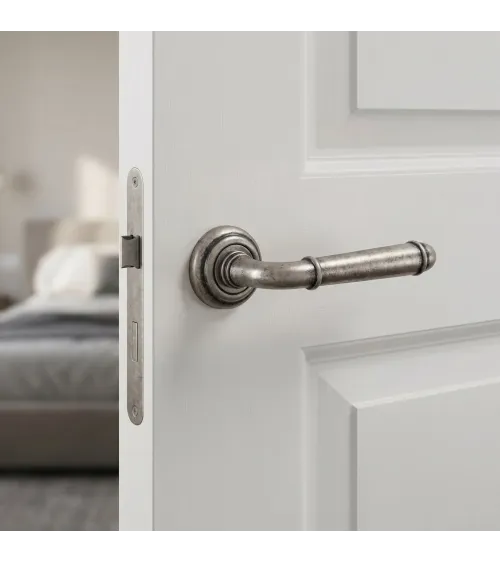 Poignée de porte vieil argent Mandelli Hartu poignée design