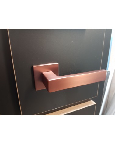 Poignée de porte couleur cuivre WARNA poignée design vue de haut