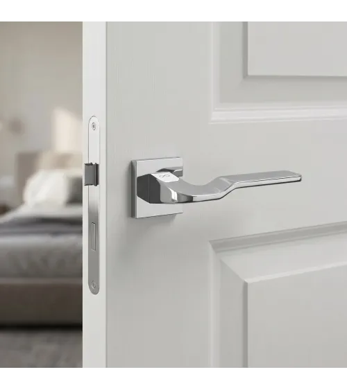 Poignée de porte Chrome poli LINE BALI quincaillerie design