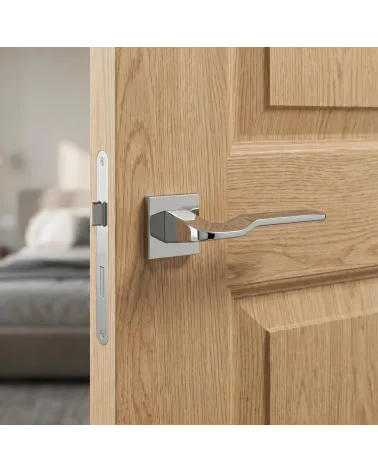 Poignée de Porte sur Plaque Carrée Innovante - Modèle LINE BALI