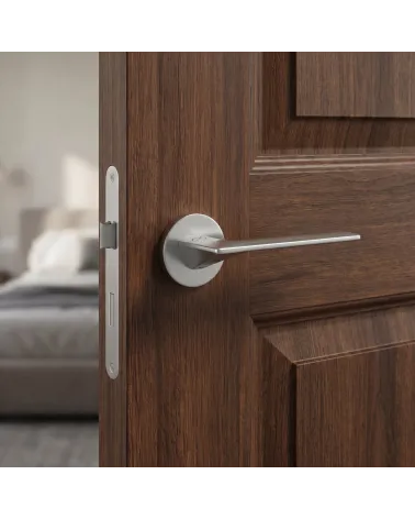 Poignée de Porte Chrome Brossé pour une déco chic - Modèle Line GIULIA