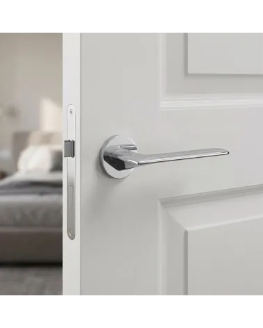 Poignée de Porte Chrome Poli à l’éclat luxueux - Modèle Line GIULIA