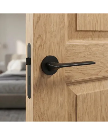 Poignée de Porte Noire Sobre et Élégante - Modèle Line GIULIA