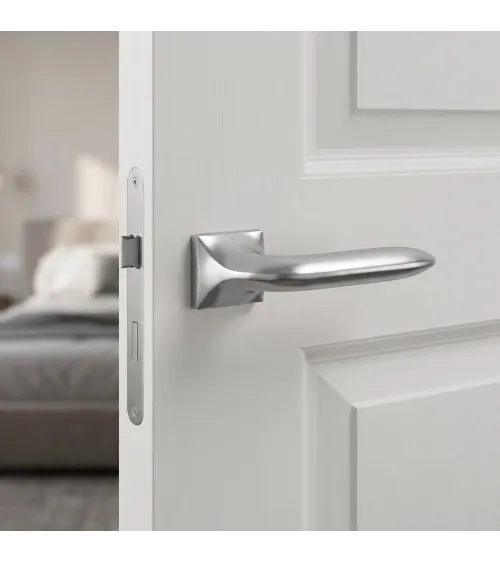 Poignée de porte chrome satiné GLADIOLA poignée design