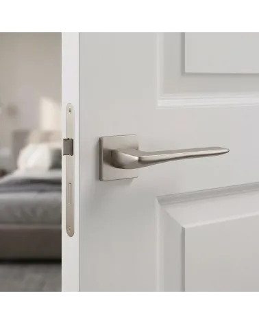 Poignée de Porte Nickel Brossé à la tonalité douce - Modèle IRIS
