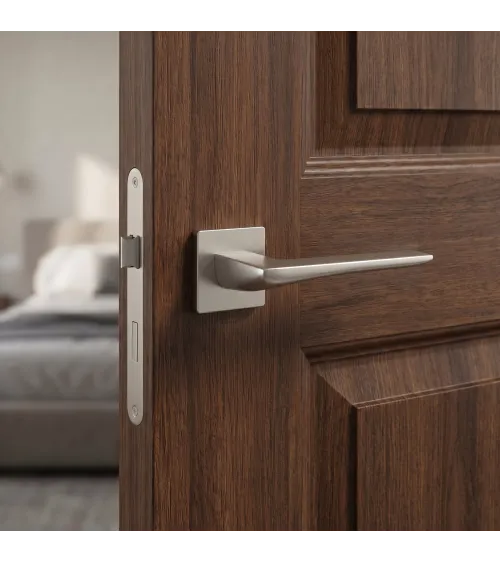 Poignée de porte nickel brossé IRIS poignée design