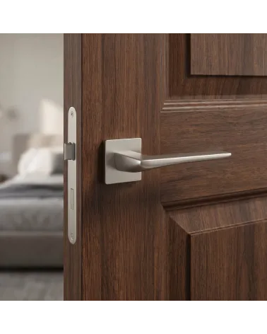 Poignée de Porte Nickel Brossé à la tonalité douce - Modèle IRIS