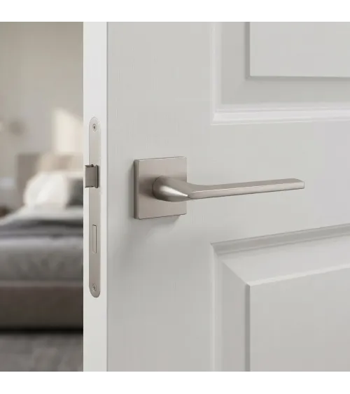 Poignée de porte nickel brossé SALVIA poignée design