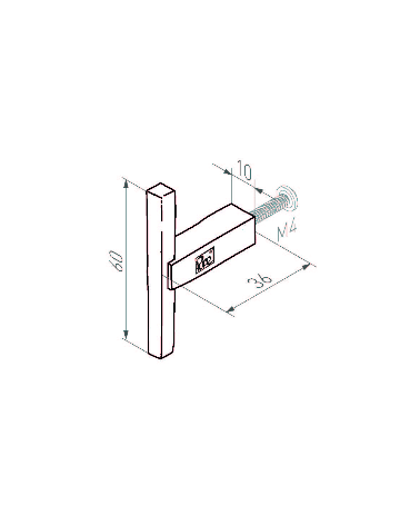 Bouton de meuble géométrique en bronze PTT -  poignée design