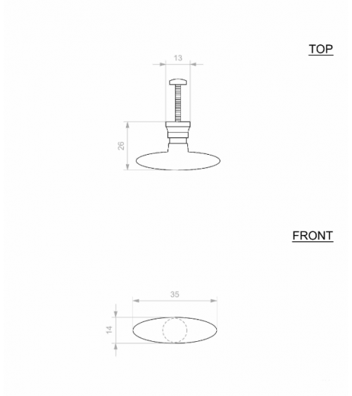 Poignée de meuble bouton BT -  poignée design