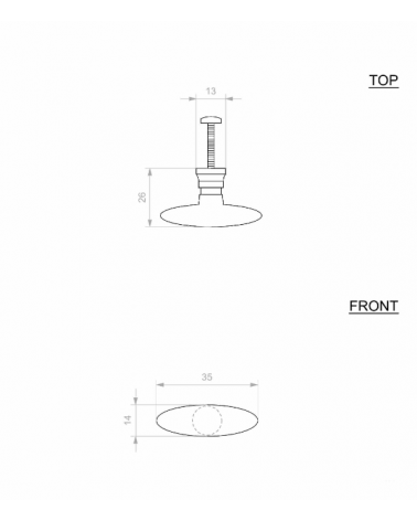 Poignée de meuble bouton BT -  poignée design