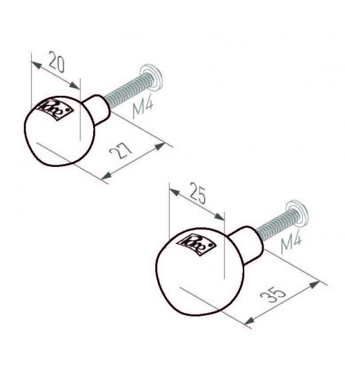 Bouton de meuble en bronze PT -  poignée design