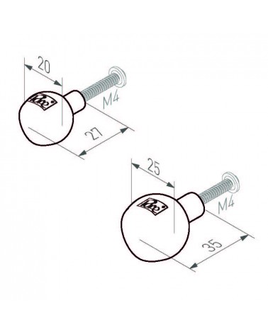 Bouton de meuble en bronze PT -  poignée design