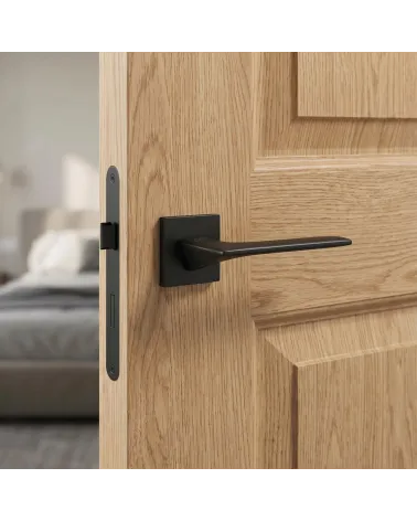Poignée de Porte Noire Sobre et Raffinée - Modèle Line GIULIA