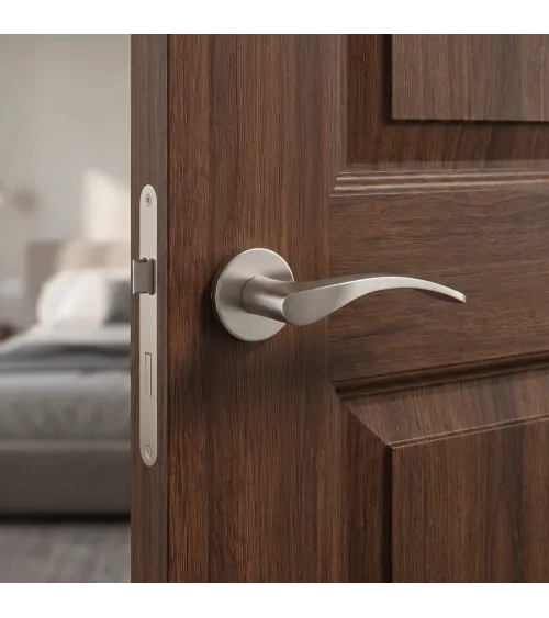 Poignée de porte nickel brossé TUPAI 1927 quincaillerie design