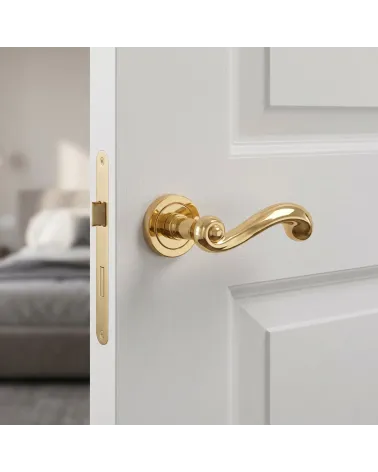 Poignée de Porte Or Poli Luxueuse - Modèle TUPAI 738