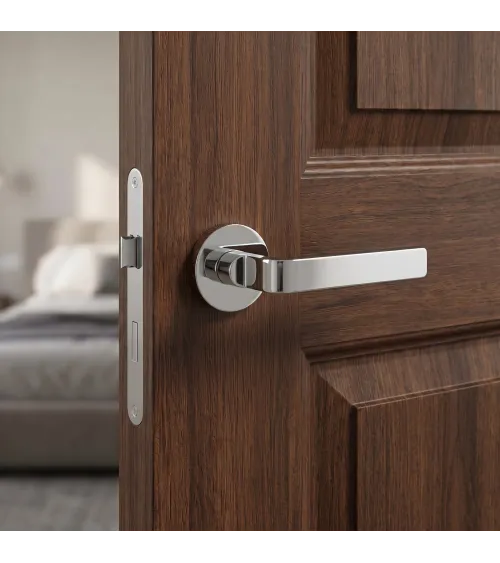Poignée de porte chrome poli Ento Zai poignée design