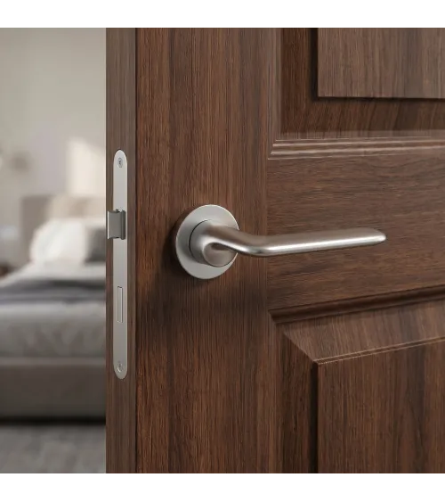 Poignée de porte chrome satiné Ento Elan poignée design
