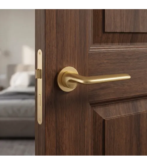 Poignée de porte or mat Ento Elan poigné design