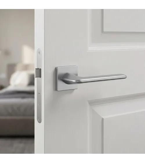 Poignée de porte chrome satiné LILA poignée design